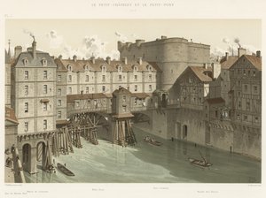 Petit-Chatelet ve Petit-Pont, 1717 by French School