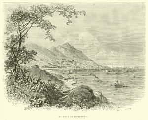 Le Port de Hongkong (gravür) by French School