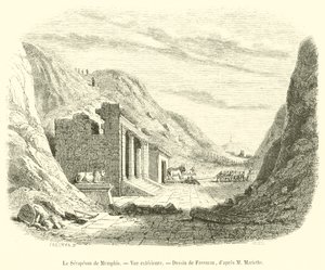 Memphis Serapeumu, dış görünüm (gravür) by French School