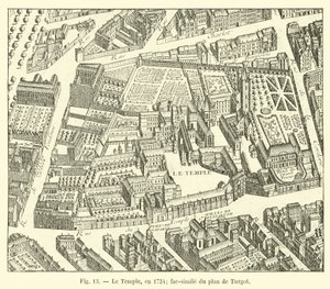 Tapınak, 1734 yılında; Turgot