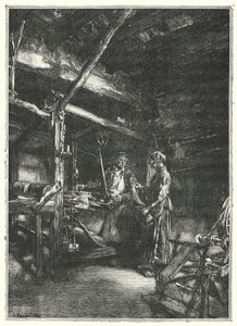 Dokumacı (gravür) by French School