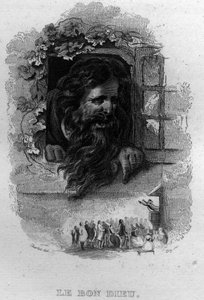 İyi Tanrı Chanson de Beranger, Fransız şair ve söz yazarı Pierre Jean de Beranger (1780-1857) tarafından “Oeuvres tamamlıyor” (1834) adlı eserinde. by French School