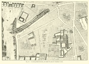 Saint-Germain köyü, Gomboust planının tıpkıbasımı, 1652 by French School