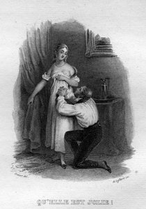 Le elle est Jolie Chanson de Beranger, Fransız şair ve söz yazarı Pierre Jean de Beranger (1780-1857) tarafından yazılan “Oeuvres tamamlandı” (1834) filminde. by French School