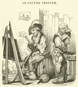 Zavallı ressam (gravür) by French School