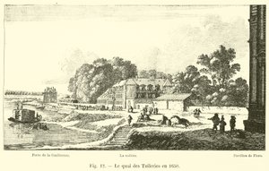 1650 yılında Quai des Tuileries by French School