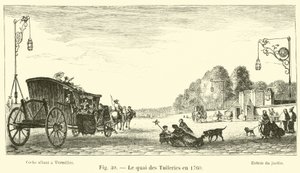 1760 yılında Quai des Tuileries by French School