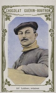 Leblanc, havacı (renkli fotoğraf) by French School
