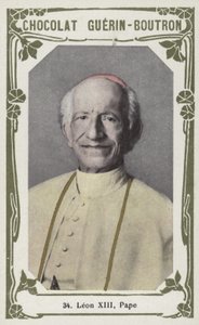 Leon XIII, Pape (renkli fotoğraf) by French School