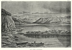 Les Cites Lacustres (gravür) by French School