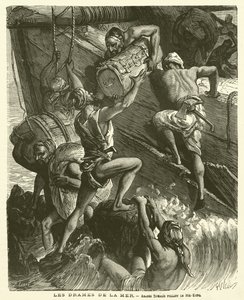 Les Drames De La Mer (gravür) by French School