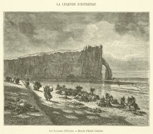 Etretat Pulları (gravür) by French School
