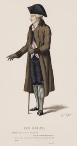 Les Oisifs, Sahne XVI (renkli gravür) by French School