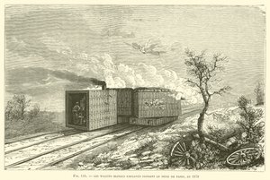Paris Kuşatması Sırasında Kullanılan Kör Vagonlar, 1870 (gravür) by French School