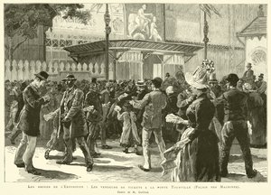 Serginin çevresi, Tourville kapısındaki bilet satıcıları, Palais des Machines, M Guilliod