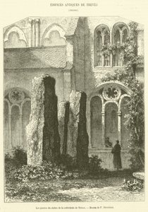 Treves katedralinin manastırının taşları (gravür) by French School