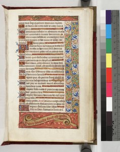 Lewis E 113 f.20r Sadakat Olmadan Her Şey Kaybolur sloganıyla dekore edilmiş metin sayfası, 1500-15