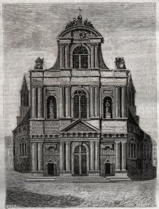 Saint Gervais Kilisesi Saint Protais (Saint-Gervais-Saint-Protais) (Clement II Metezeau cephesi) Paris (4. arr) Paris