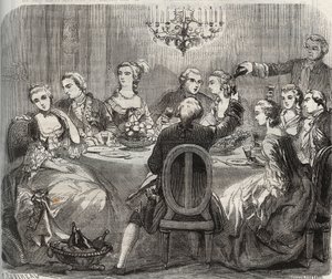 Özgürlük: Christian VII (1749-1808), Danimarka ve Norveç Kralı, dansçı Marie Madeleine Guimard (1743-1816) tarafından Pantin