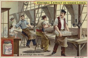 Cam endüstrisini öne çıkaran Liebig kartı by French School