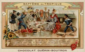 Çizgi geçiş töreni (chromolitho) by French School