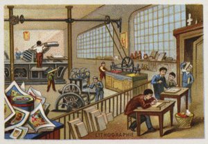 Litografi by French School