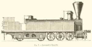 Lokomotif Engerth (gravür) by French School