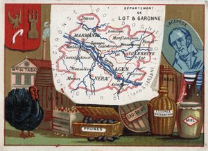 Lot et Garonne (Lot-et-Garonne, 47), Aquitaine, Fransa. Tütün fabrikası, hindi yetiştiriciliği, şarap, mantar, erik, brendi, therebentin benzini. Bernard Germain Etienne de Laville-sur-Illon, Lacepede Kontu (veya de la Cepede) portresi by French School