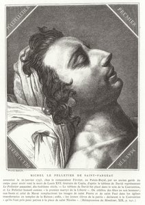 Louis-Michel le Peletier, marquis de Saint-Fargeau, Fransız Devrimci politikacı, 1793 by French School