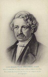 Louis Daguerre (1787-1851), Fransız fotoğraf öncüsü (lito) by French School