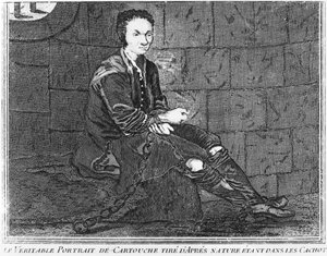 Louis Dominique Cartouche cezaevinde by French School