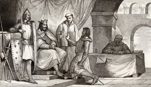 II. Louis (848-79) Kekeme, bir soyludan bağlılık yemini alır, Colart