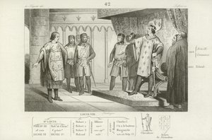 Fransa Kralı VIII. Louis, düşmanı İngiltere Kralı III. by French School
