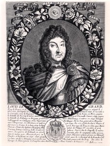 Louis XIV (1638-1715) Fransa Kralı, yaklaşık 1680 (gravür) (s/b fotoğraf) by French School