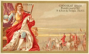 Fransa'nın Louis XIV (chromolitho) by French School