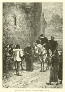 Louis XI ve Burgesses haber bekliyor by French School
