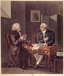 Louis XVI (1754-93) Tapınakta Guillaume de Lamoignon de Malesherbes