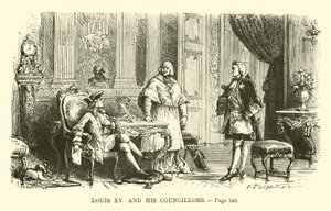 Louis XV ve danışmanları by French School