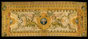 Louis XV mobilyası: Versailles kraliyet şapelinin tribün halısı. Chaillot imalathanesi tarafından yapılmıştır. 1759 Versailles, şato müzesi. by French School