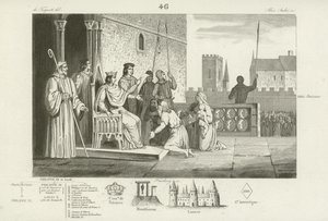 Fransa Kralı X. Louis serfleri özgürleştiriyor, 1315 by French School