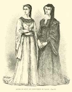 Louise of Savoy ve Marguerite de Valois by French School