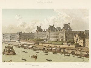 Louis XV altında Louvre, 1739 by French School