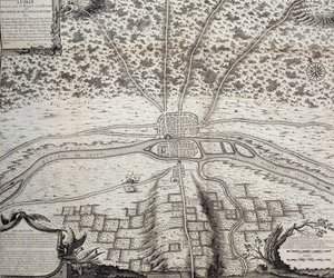 Lutetia veya MS 4. ve 5. yüzyıllarda Paris'in ikinci planı, 1722 by French School