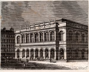 Lyon: Le Grand Theatre - V.A. tarafından “La France illustree: coğrafya, tarih, istatistiksel yönetim” de gravür Malt-Kahverengi. 1884 by French School