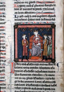 MS.782 II. Childeric (c.650-675), Clodomir (c.495-524) ve muhtemelen Theodoric, Kral Clotaire I