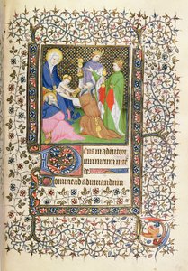 MS.McClean.80.f69r Büyücülerin Tapınması, Fransız Horae by French School