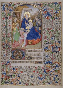 MS.McClean.81.f68r Büyücülerin Tapınması, Fransız Horae by French School