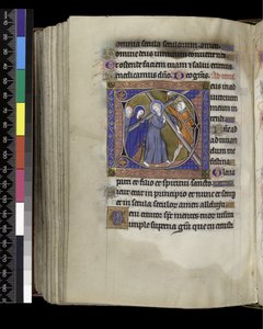 MS 300 f.212v, Terce, from the Psalter and Hours of Isabella of France, Paris, c.1265-70 (parşömen üzerine kalem ve mürekkep ve tempera) by French School
