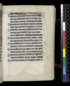 MS 300 f.71r, Psalter and Hours of Isabella of France, Paris, c.1265-70 (parşömen üzerine kalem ve mürekkep ve tempera) by French School