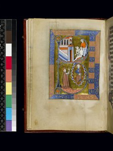 MS 300 f.XIII, Psalter and Hours of Isabella of France, Paris, c.1265-70 (parşömen üzerine kalem ve mürekkep ve tempera) by French School